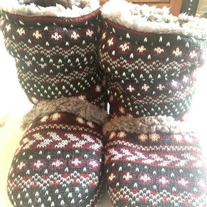 MUK LUKS BOOT SLIPPERS X-LARGE 11-12 LIKE NEW
